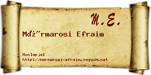 Mármarosi Efraim névjegykártya
